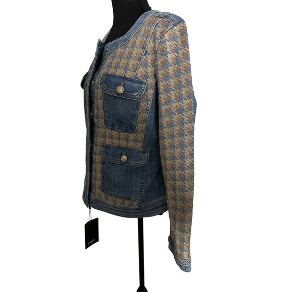 White House Black House Denim & Tweed Jacket - Picture 2 of 8